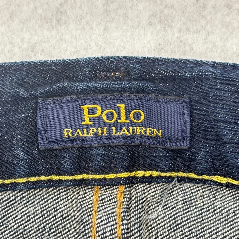 Polo Ralph Lauren Jeans Mens 42x30 Blue Hampton Relaxed Straight Stretch Denim